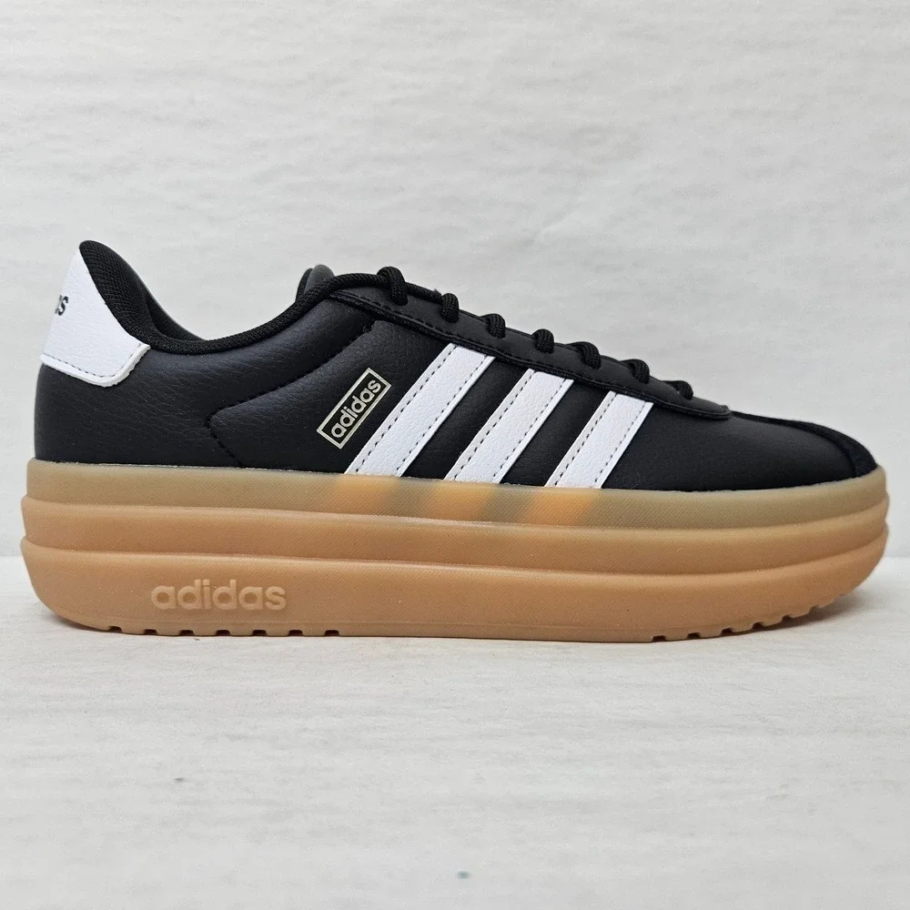 Adidas‎ VL Court Bold Platform Sneakers IH3081 Black White Gum Women's Size 8.5